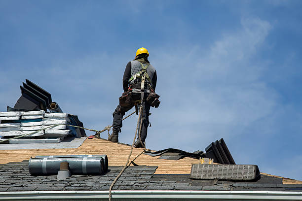 Professional Roofing technician working in Delmont, NJ